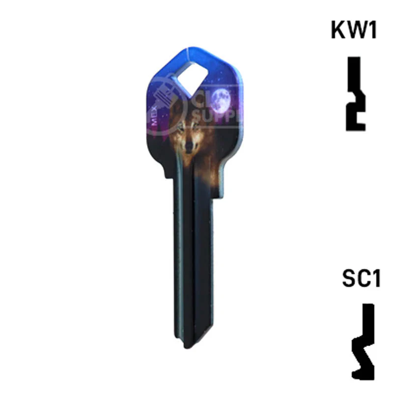 Happy Keys- Wolf Key (Choose Keyway) - Image 11