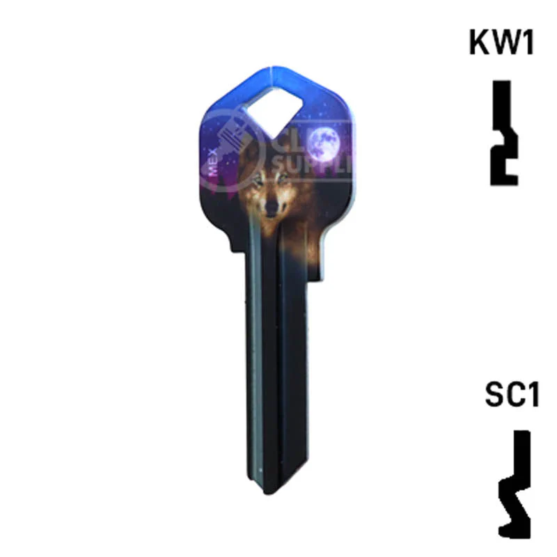 Happy Keys- Wolf Key (Choose Keyway) - Image 12