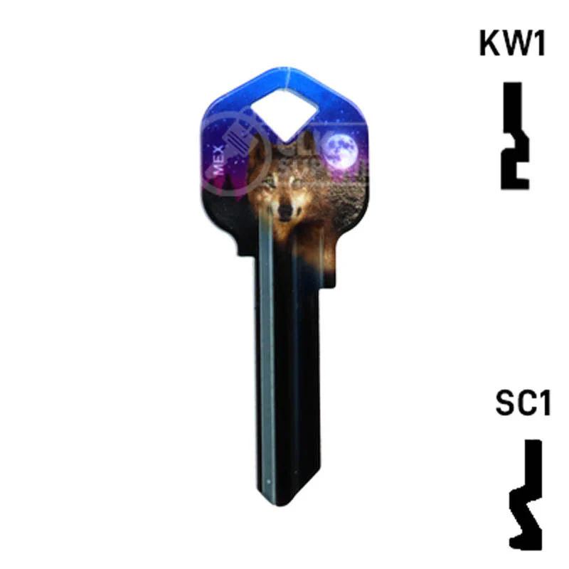 Happy Keys- Wolf Key (Choose Keyway) - Image 14