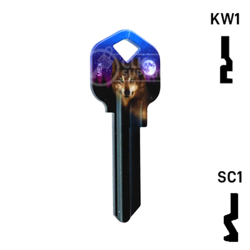 Happy Keys- Wolf Key (Choose Keyway) - Image 15