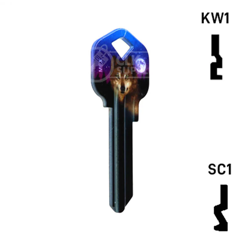 Happy Keys- Wolf Key (Choose Keyway) - Image 16
