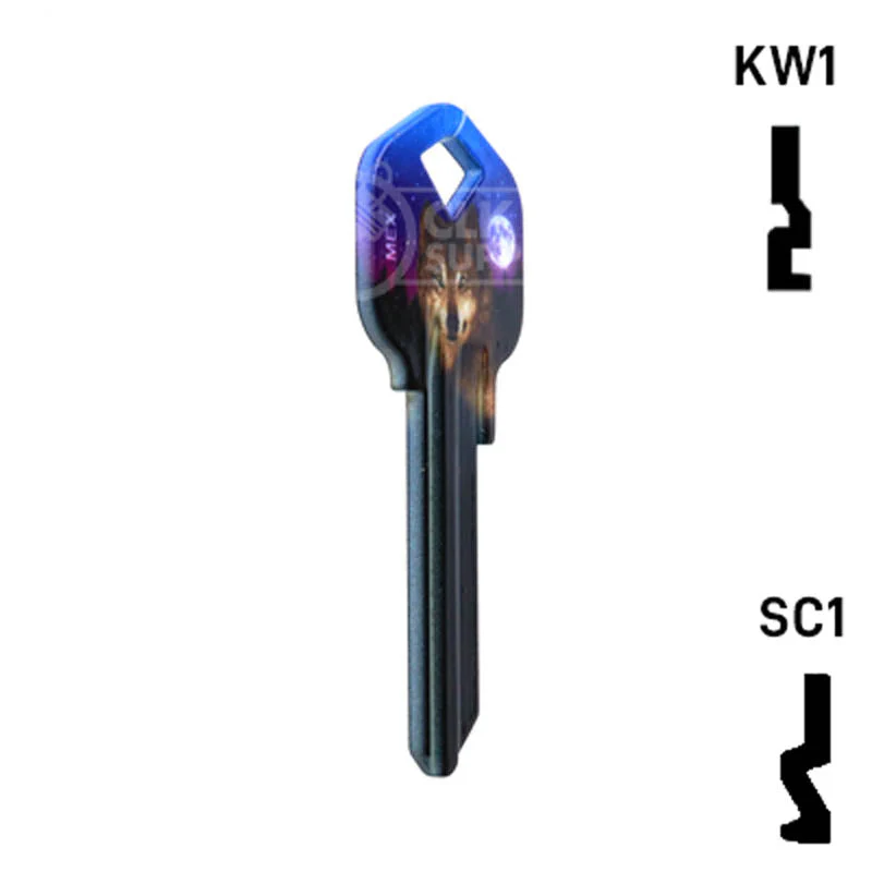 Happy Keys- Wolf Key (Choose Keyway) - Image 17