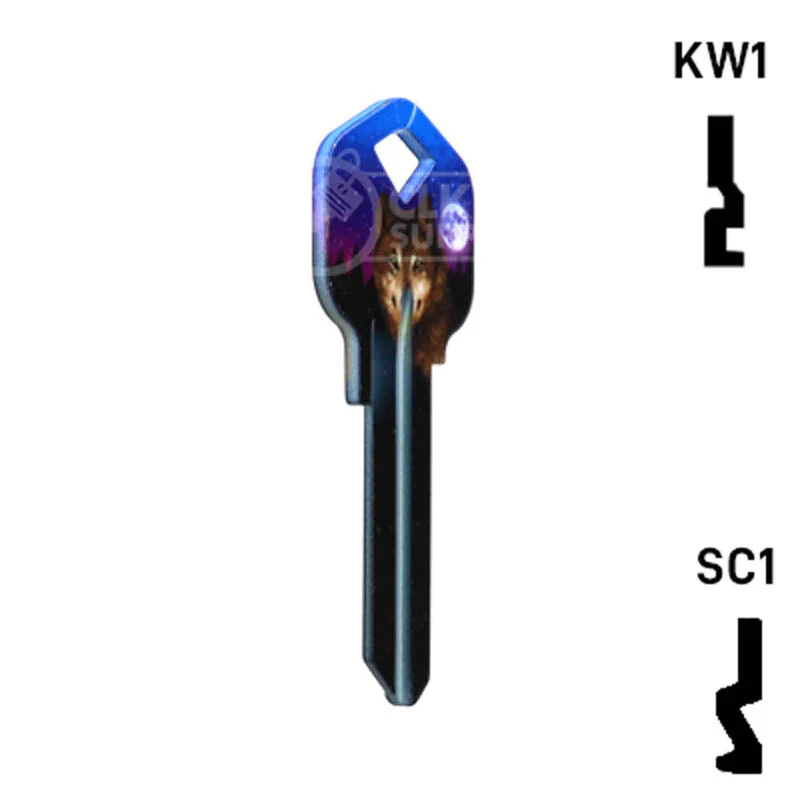 Happy Keys- Wolf Key (Choose Keyway) - Image 5