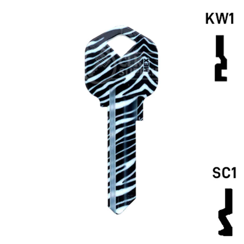 Happy Keys- Zebra Key (Choose Keyway) - Image 13