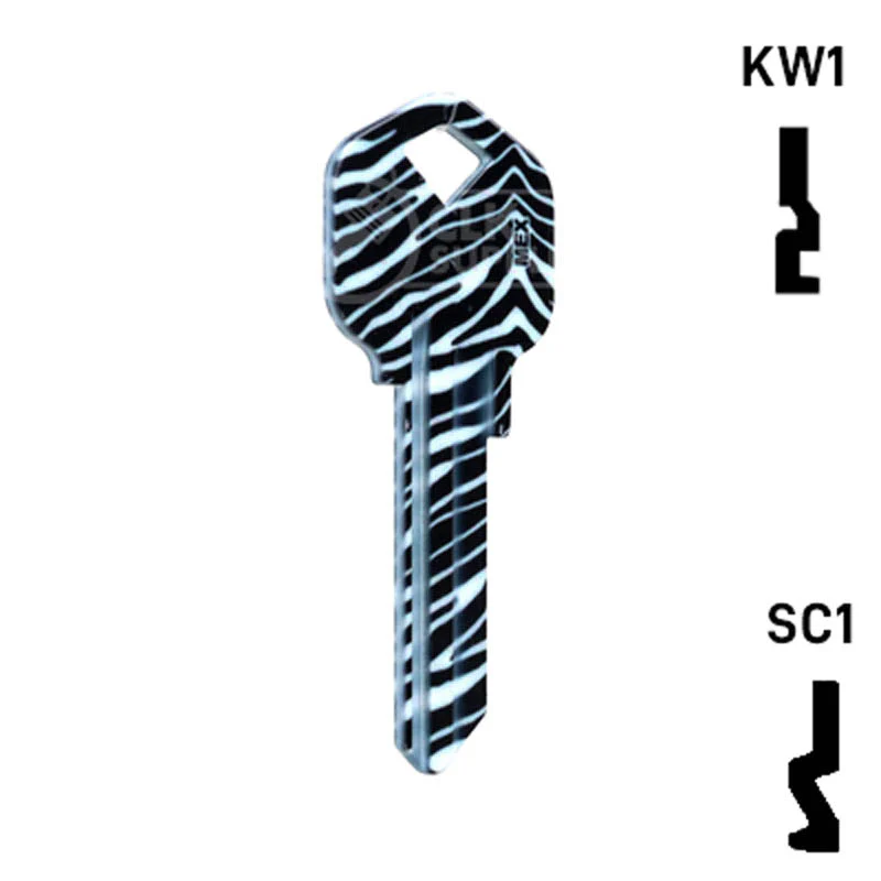 Happy Keys- Zebra Key (Choose Keyway) - Image 15