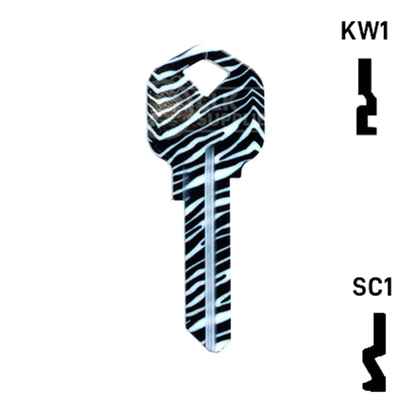Happy Keys- Zebra Key (Choose Keyway) - Image 2