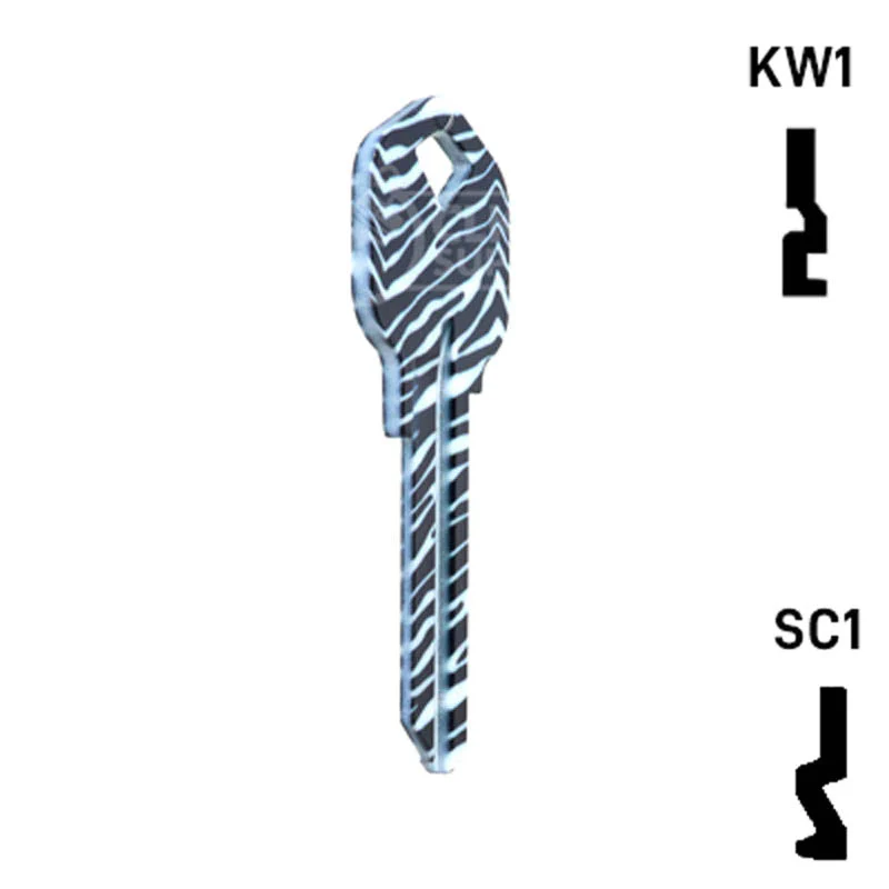Happy Keys- Zebra Key (Choose Keyway) - Image 5