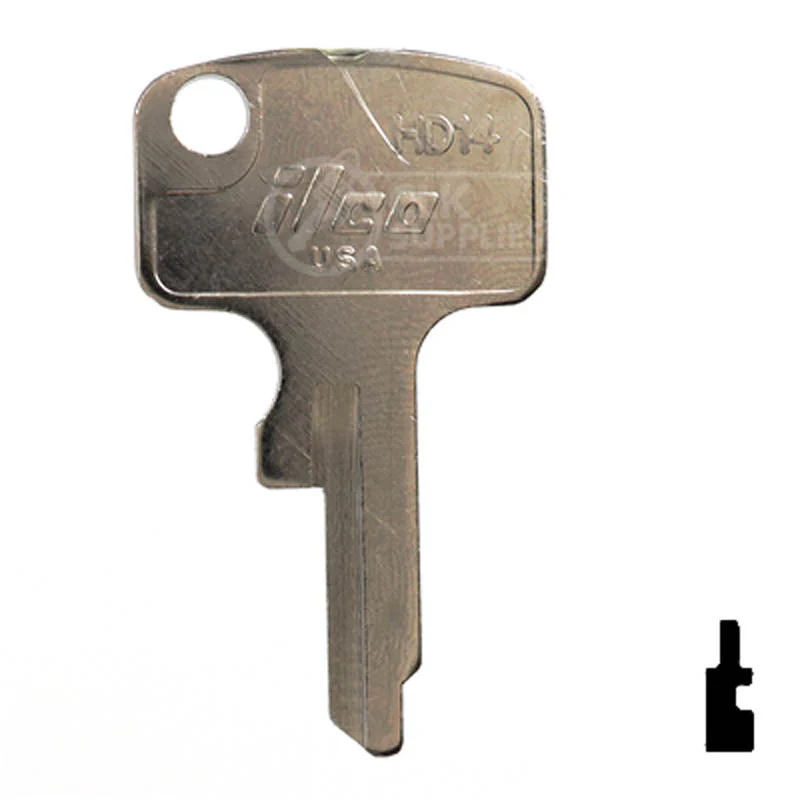 Uncut Key Blank | Honda Motorcycle | HD14 - Image 2