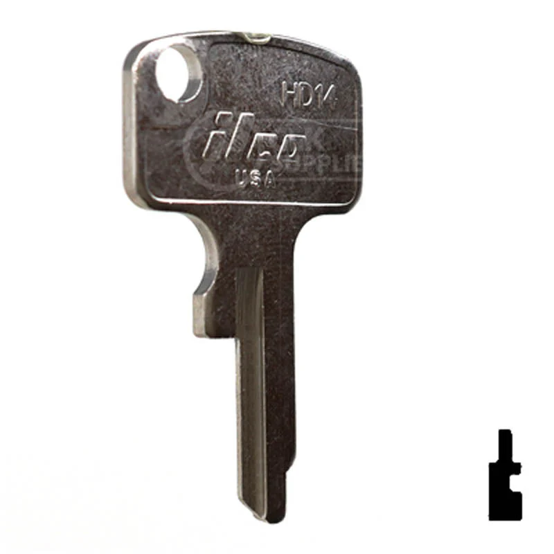 Uncut Key Blank | Honda Motorcycle | HD14 - Image 4