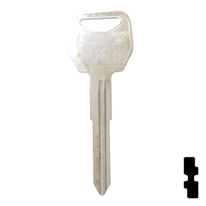 Uncut Motorcycle Key Blank | Honda | HD109, HOND-33 - Image 12