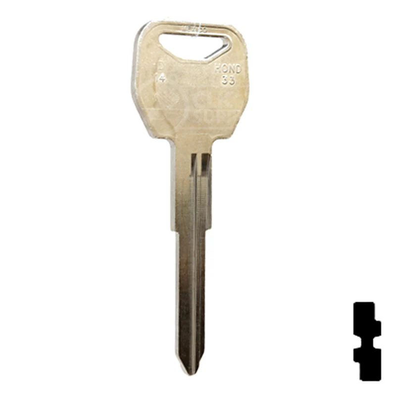 Uncut Motorcycle Key Blank | Honda | HD109, HOND-33 - Image 15