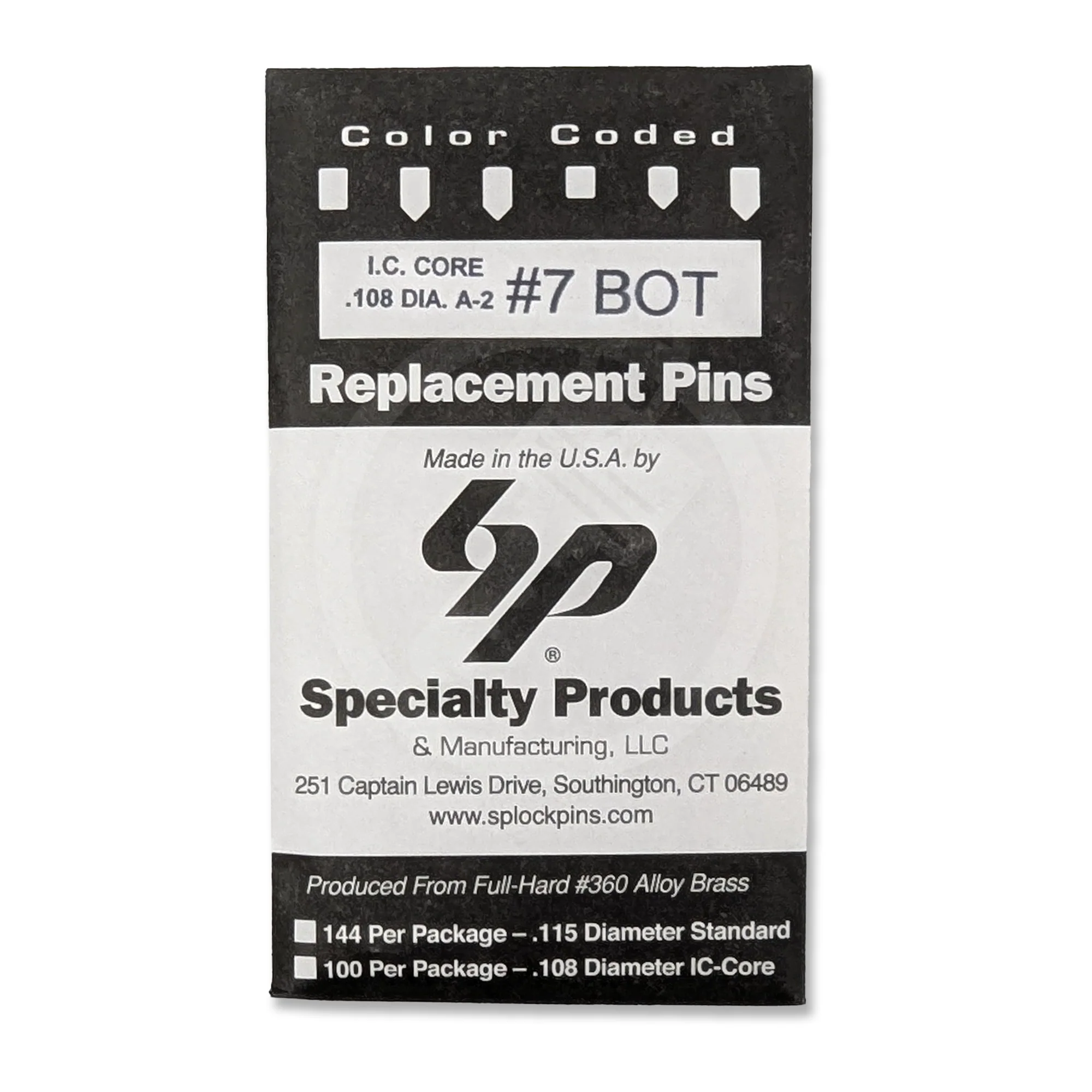 IC A2 Nickel Silver Bottom Pin #7 100pk