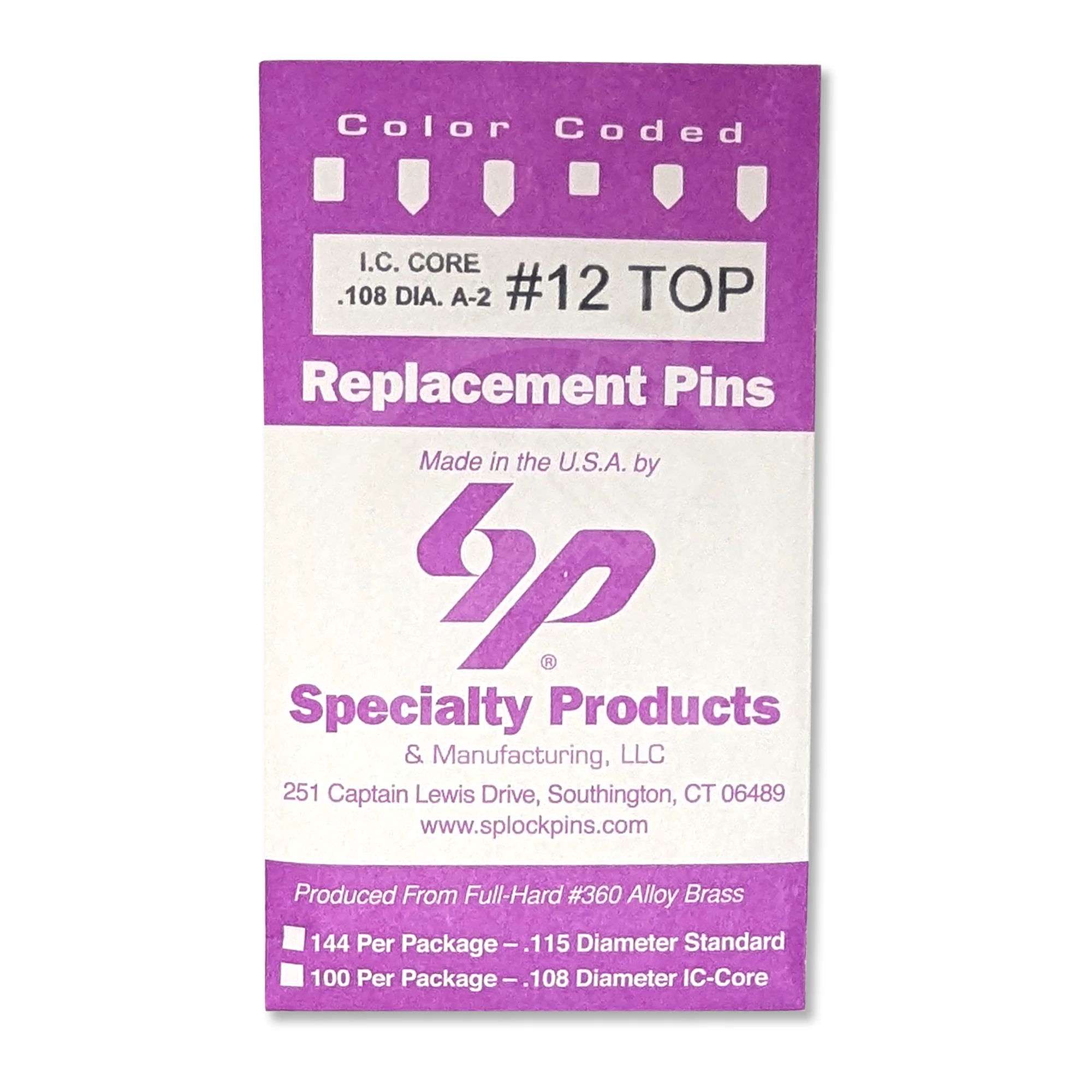 IC Core A2 #12 Master Pin 100PK