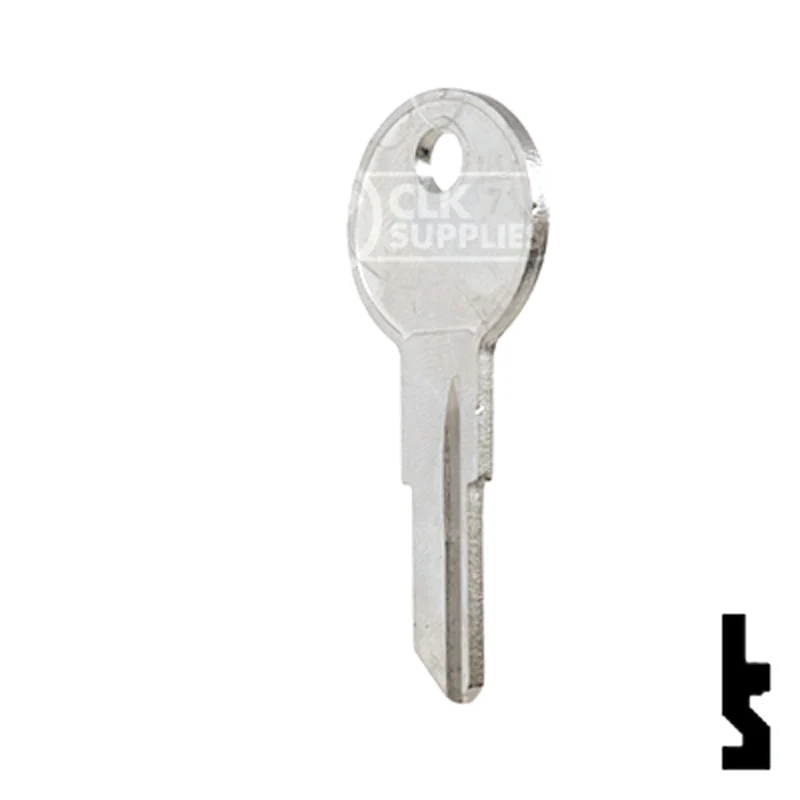 Uncut NP Key Blank | Illinois | ILL7, 1043D - Image 10