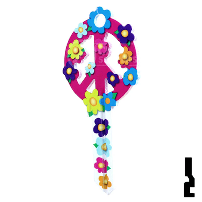 Key Shapes -PEACE SIGN- Kwikset Key - Image 11