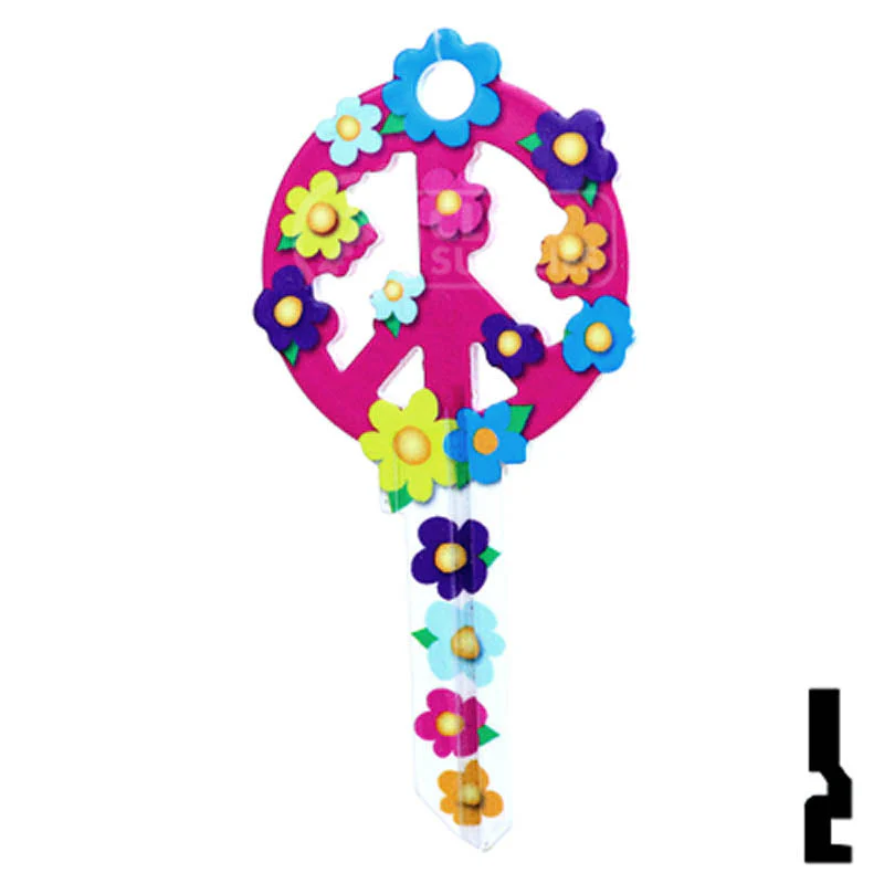 Key Shapes -PEACE SIGN- Kwikset Key - Image 12