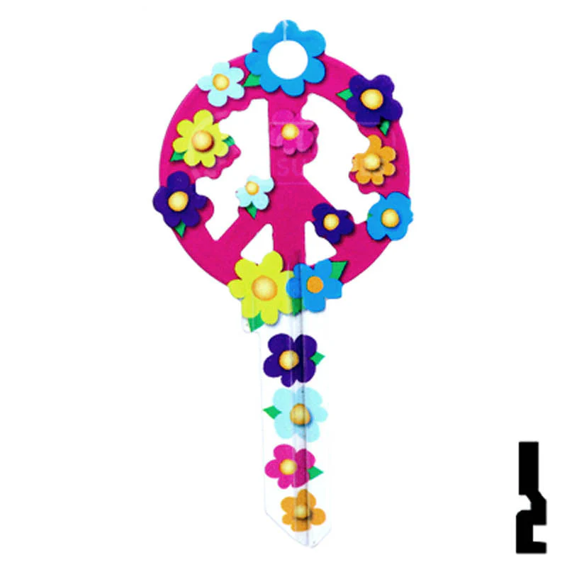Key Shapes -PEACE SIGN- Kwikset Key - Image 13