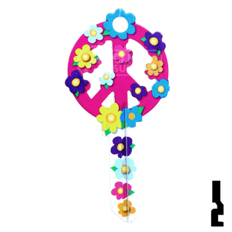 Key Shapes -PEACE SIGN- Kwikset Key - Image 14
