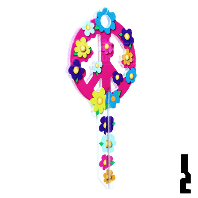 Key Shapes -PEACE SIGN- Kwikset Key - Image 16