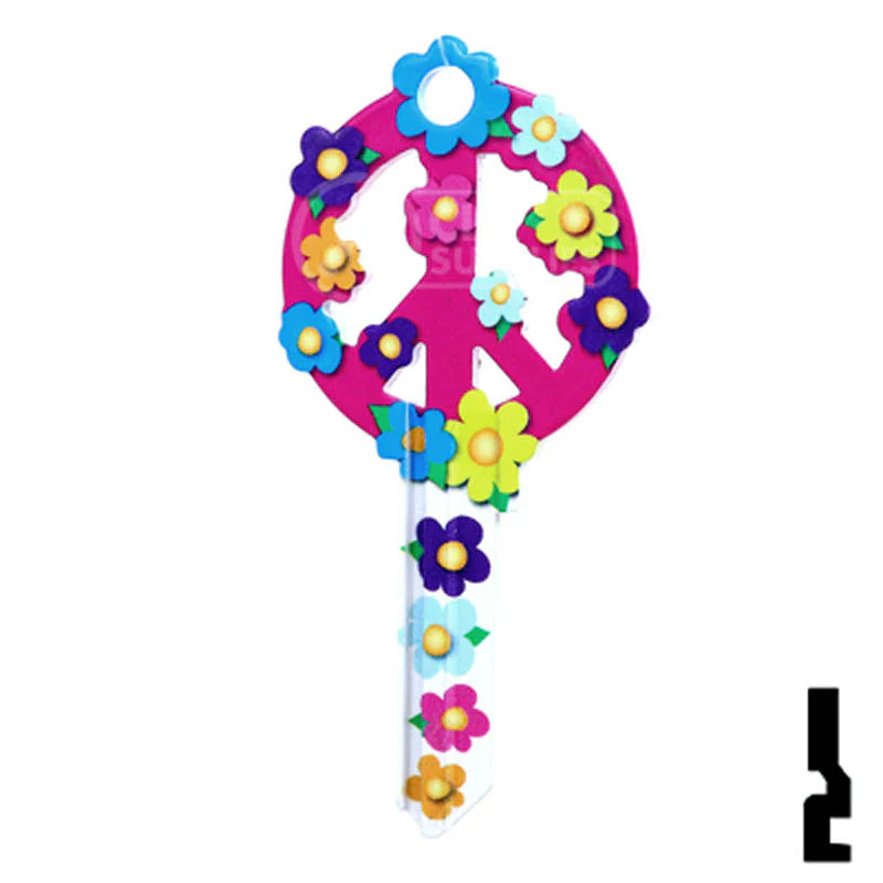 Key Shapes -PEACE SIGN- Kwikset Key - Image 24