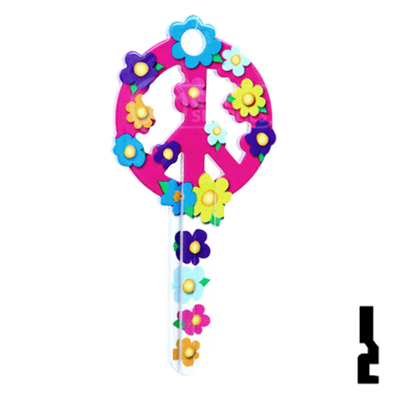 Key Shapes -PEACE SIGN- Kwikset Key - Image 3