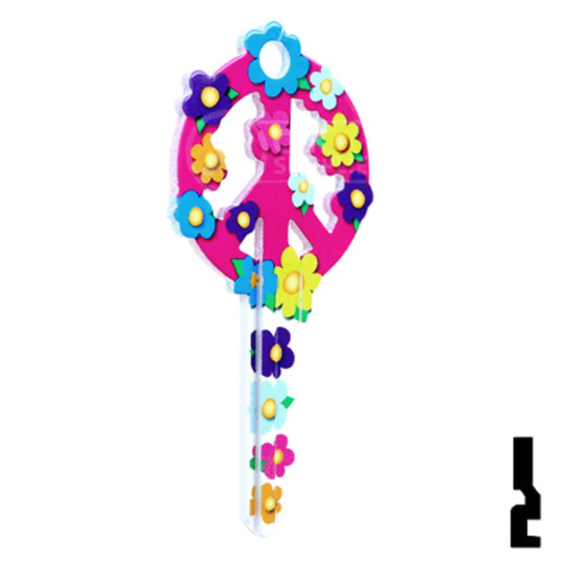 Key Shapes -PEACE SIGN- Kwikset Key - Image 4