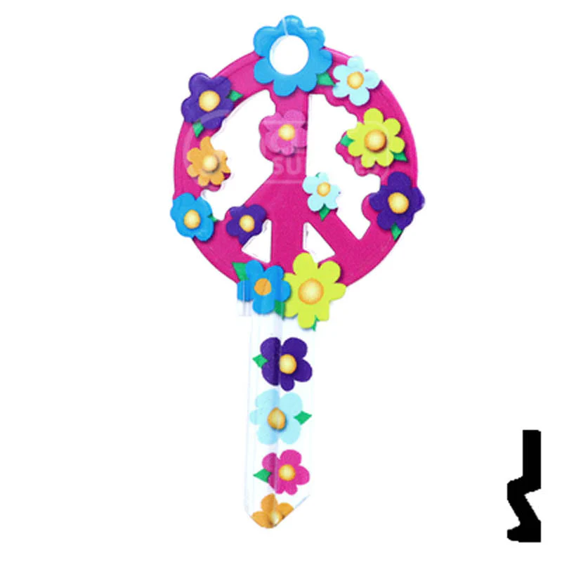 Key Shapes -PEACE SIGN- Schlage SC1 Key - Image 24