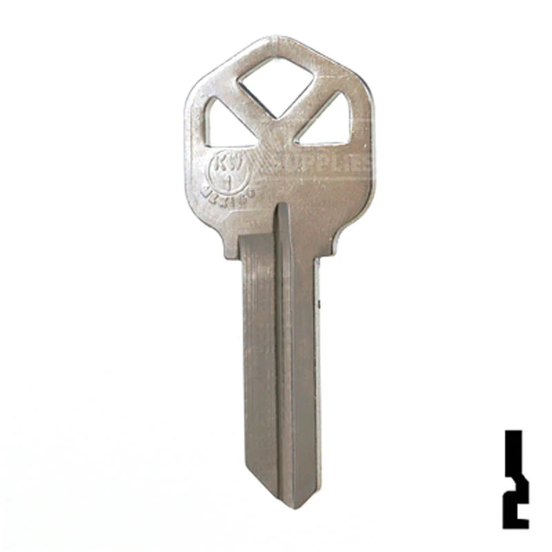 Uncut Key Blank | Kwikset | KW1 - Nickel Plated - Image 23