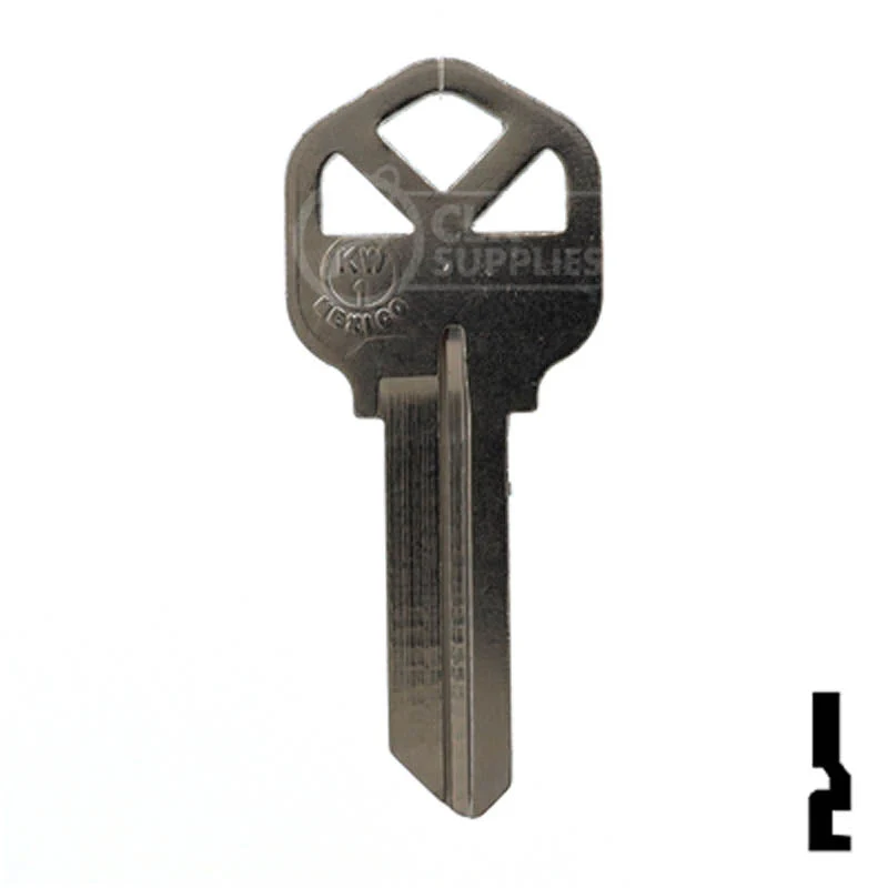 Uncut Key Blank | Kwikset | KW1 - Nickel Plated - Image 24