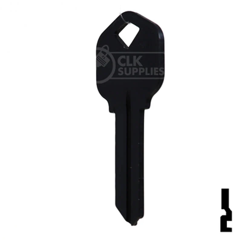 Uncut Aluminum Key Blank | Kwikset KW1 | Black - Image 10