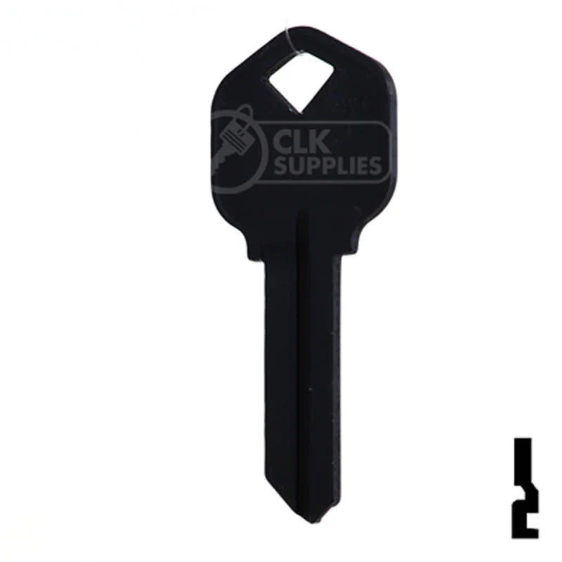 Uncut Aluminum Key Blank | Kwikset KW1 | Black - Image 11