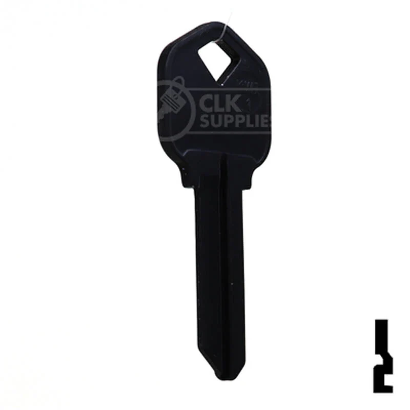Uncut Aluminum Key Blank | Kwikset KW1 | Black - Image 16
