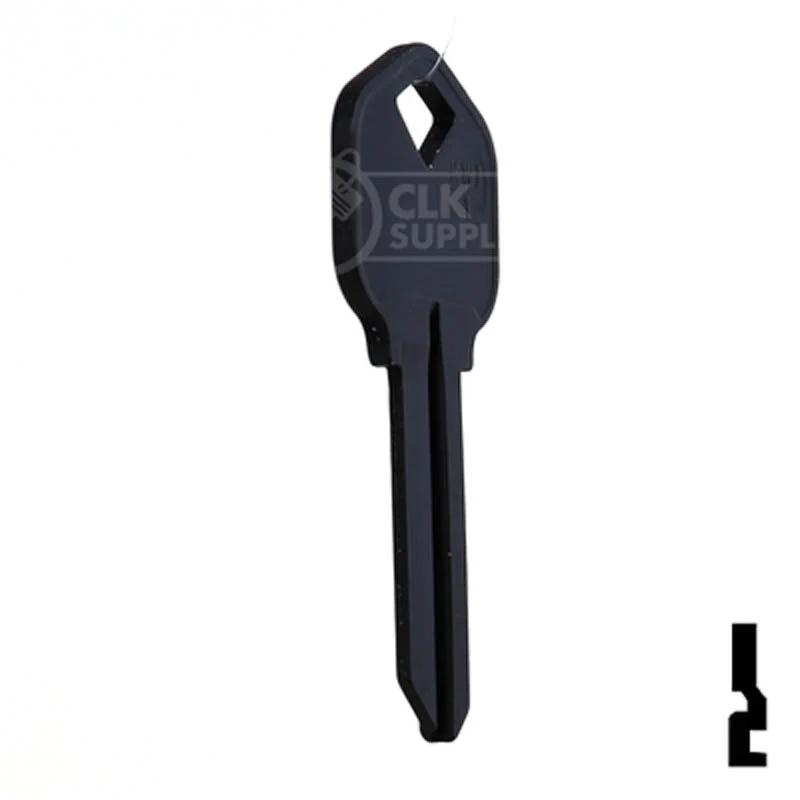 Uncut Aluminum Key Blank | Kwikset KW1 | Black - Image 17