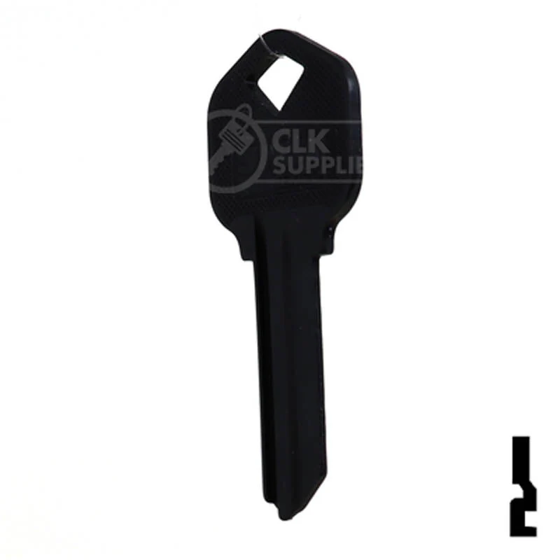 Uncut Aluminum Key Blank | Kwikset KW1 | Black - Image 22