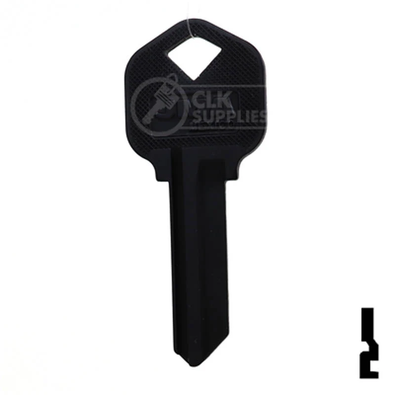 Uncut Aluminum Key Blank | Kwikset KW1 | Black - Image 24