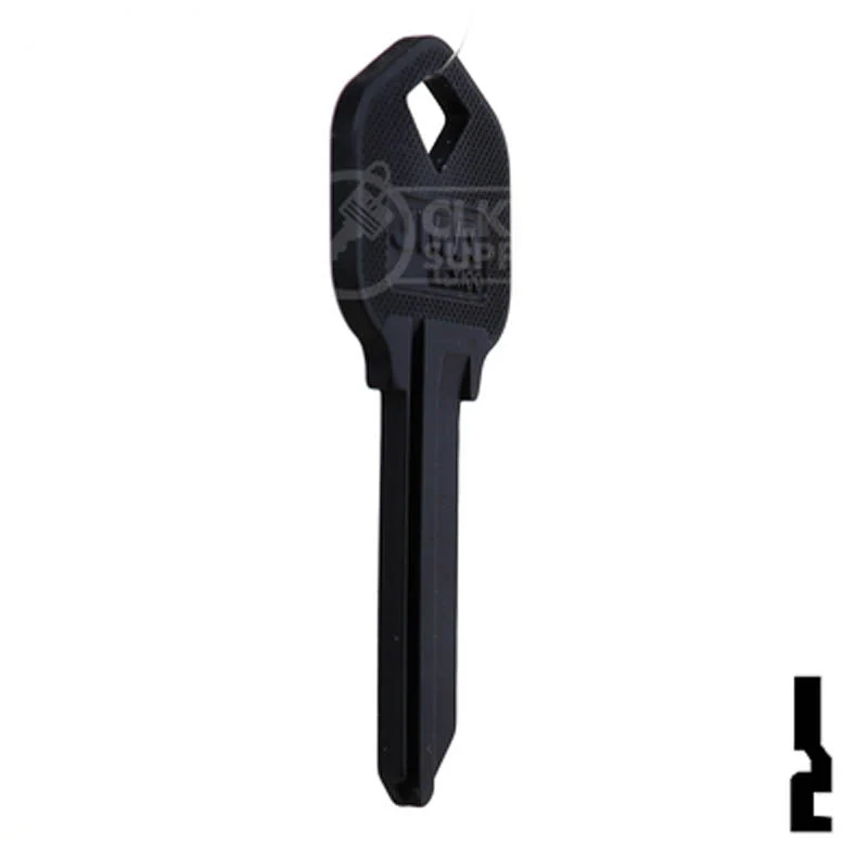 Uncut Aluminum Key Blank | Kwikset KW1 | Black - Image 5