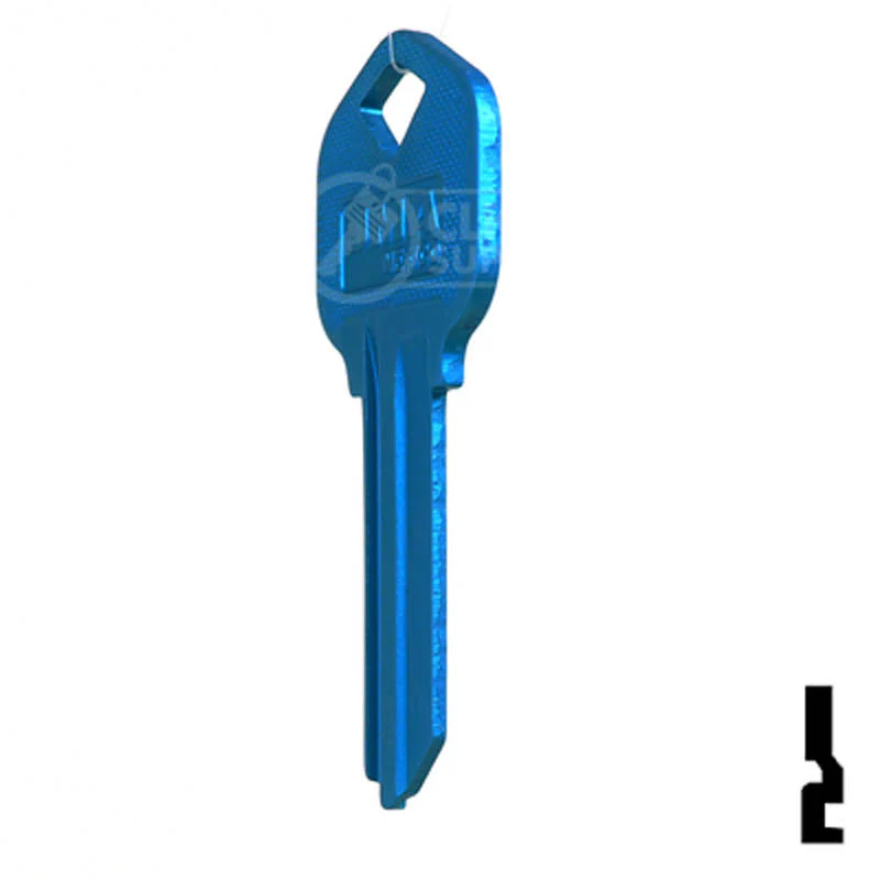 Uncut Aluminum Key Blank | Kwikset KW1 | Blue - Image 21