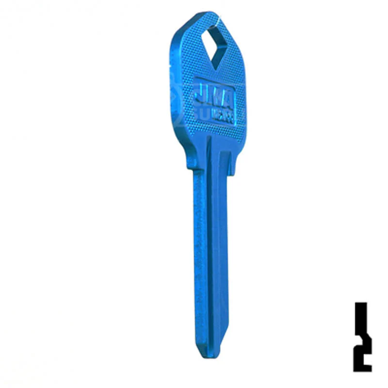 Uncut Aluminum Key Blank | Kwikset KW1 | Blue - Image 5