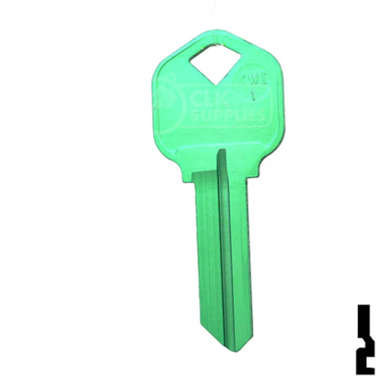 Uncut Aluminum Key Blank | Kwikset KW1 | Green - Image 12