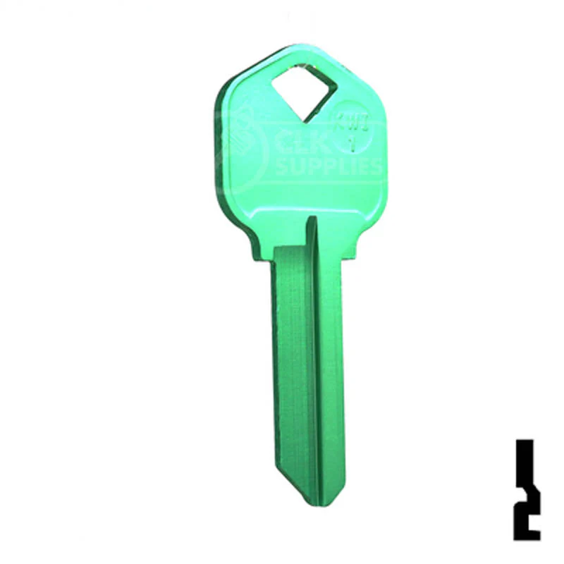 Uncut Aluminum Key Blank | Kwikset KW1 | Green - Image 15