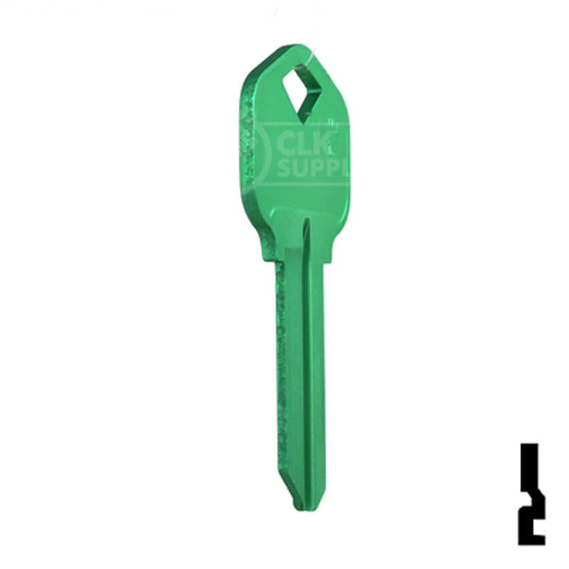 Uncut Aluminum Key Blank | Kwikset KW1 | Green - Image 17