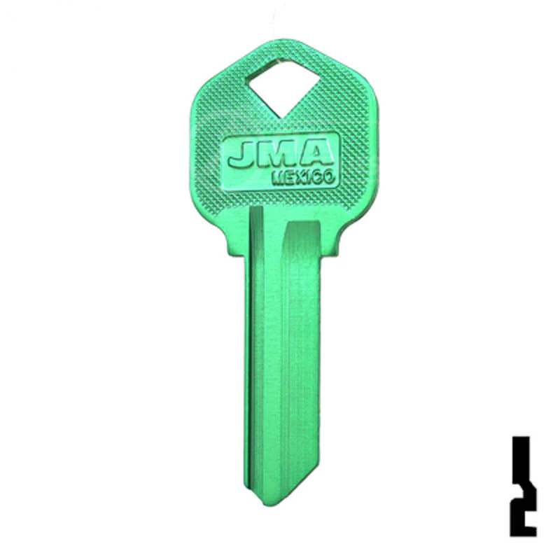 Uncut Aluminum Key Blank | Kwikset KW1 | Green - Image 24