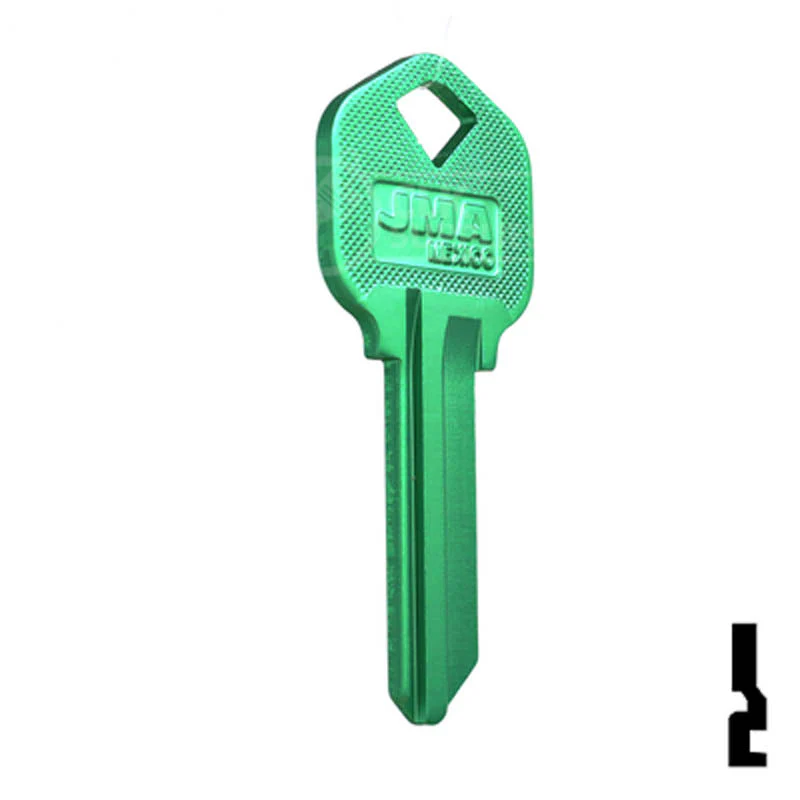 Uncut Aluminum Key Blank | Kwikset KW1 | Green - Image 4