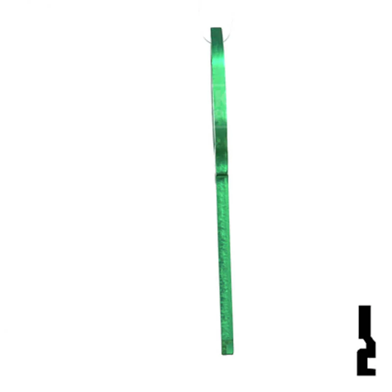 Uncut Aluminum Key Blank | Kwikset KW1 | Green - Image 7