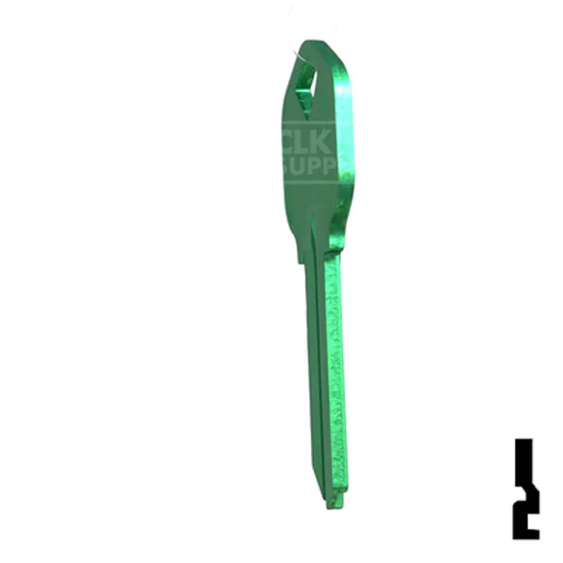 Uncut Aluminum Key Blank | Kwikset KW1 | Green - Image 8