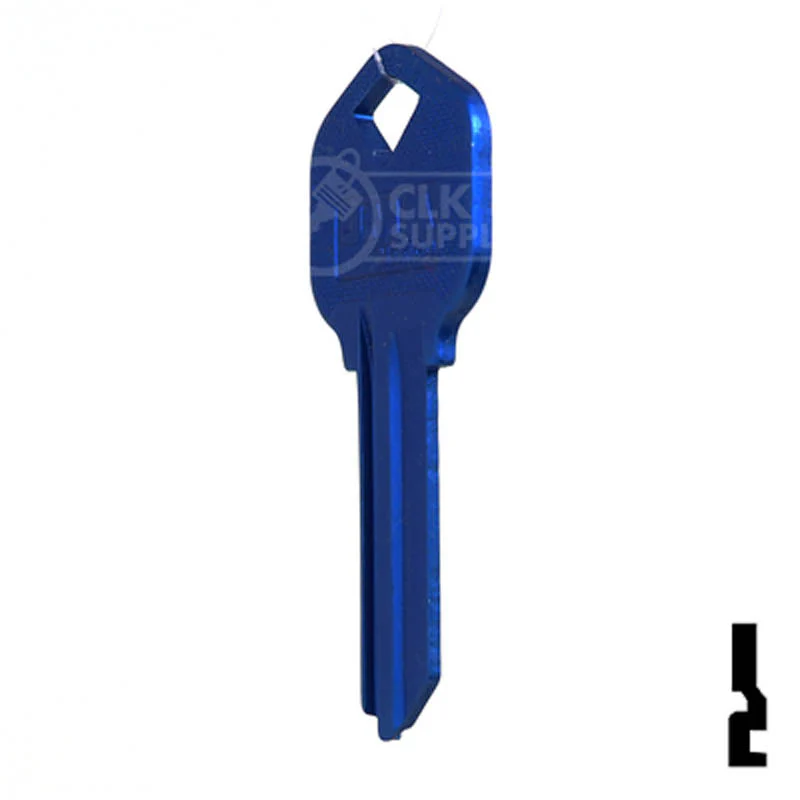 Uncut Aluminum Key Blank | Kwikset KW1 | Navy Blue - Image 21