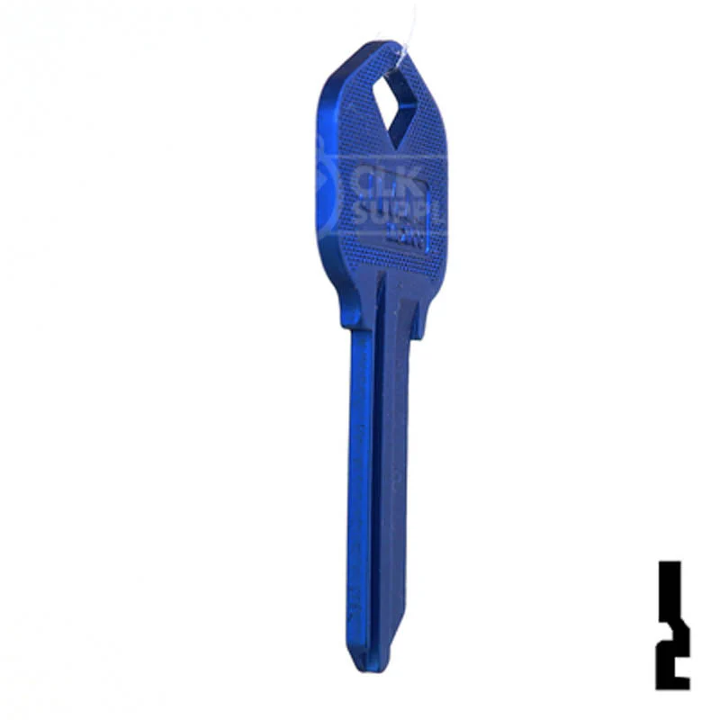 Uncut Aluminum Key Blank | Kwikset KW1 | Navy Blue - Image 5