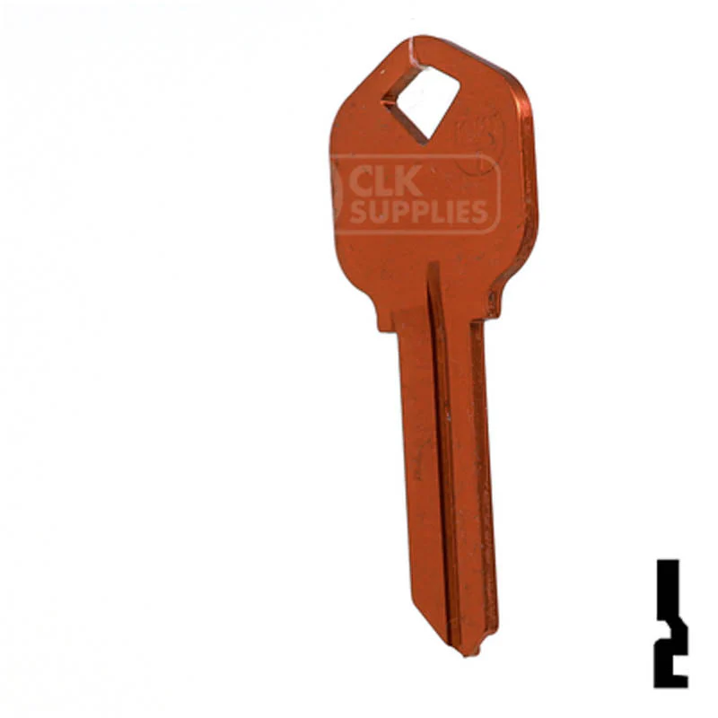 Uncut Aluminum Key Blank | Kwikset KW1 | Orange - Image 10