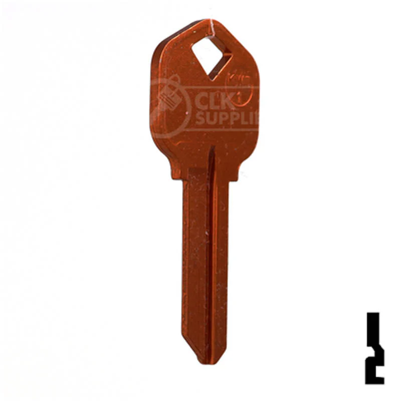 Uncut Aluminum Key Blank | Kwikset KW1 | Orange - Image 16