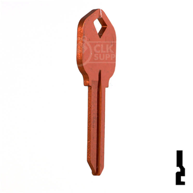 Uncut Aluminum Key Blank | Kwikset KW1 | Orange - Image 17